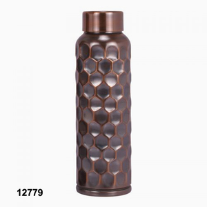 Botella de agua de cobre martillado con diamantes - Product Image 2