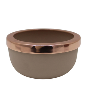 Ensemble de 3 bols ronds en fer avec anneau de couleur champignon foncé et cuivre bol à fruits de taille moyenne pour la cuisine et la décoration de mariage - Product Image 5