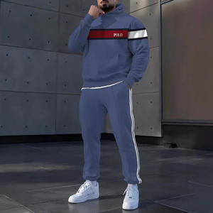 2025 nouveaux hommes décontracté coupe ample sweat à capuche ensemble 100% coton hiver fermeture cordon respirant - Product Image 4