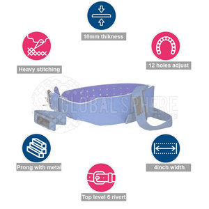 Cinturón de levantamiento de pesas de cuero de vaca profesional para hombres, accesorio de entrenamiento de alta calidad transpirable, venta para Seguridad Física - Product Image 5