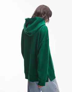 Nouvelle vente chaude longue velours blanc surdimensionné Streetwear à capuche pour les femmes 100% coton matériel respirant poids lourd personnalisé avant - Product Image 3