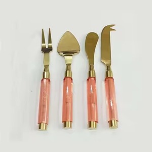 Juego de Cubiertos de Acero con Acabado Plateado Hechos a Mano, Servidor de Queso, Espátula, Cubiertos con Mango Decorativo para la Mesa de la Cocina del Hogar - Product Image 5