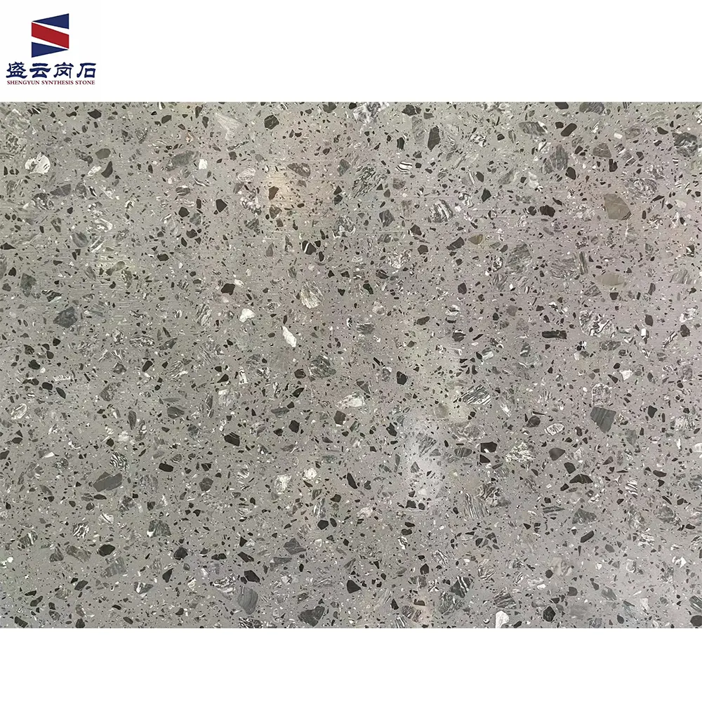 Hot Sale Terrazzo Solid Surface Sheet 18-20mm Thickness For Benchtop Floor