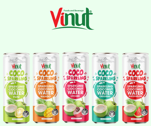 Eau de coco pétillante VINUT, réfrigérée, 320 ml, HALAL KOSHER, fabricant OEM ODM, étiquette privée, échantillon gratuit, potable, 24 mois - Product Image 2