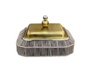 Marmite en métal de luxe personnalisée avec design moderne plaqué or chauffe-plat de fantaisie nouvelle casserole finie personnalisée - Product Image 4