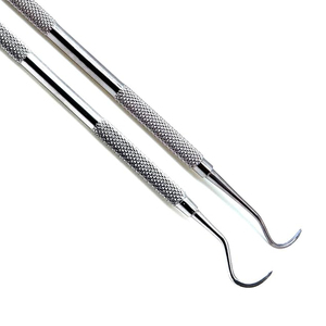 Escalador de Hoz posterior para higiene dental, vástago largo, hoja corta, mango DE - Product Image 2