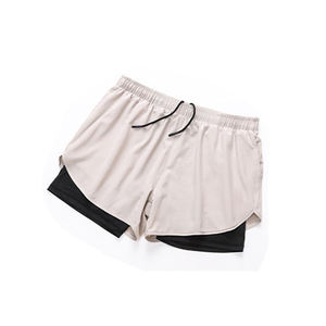 2024 Latest Wholesale Double Layer Mesh <b>Shorts</b> Men Plus Size Running Athletic Gym <b>Shorts</b> Men <b>Tight</b> Compression Layer <b>Shorts</b> - Product Image 3