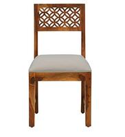 Ensemble de 2 chaises de salle à manger en bois avec sièges rembourrés en tissu, design traditionnel pour l'ameublement de la maison