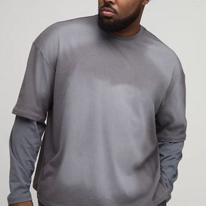 ชุดวอร์มแบบวินเทจ 2 ชิ้น สไตล์ย้อมสีแบบแอซิดวอช สำหรับผู้ชาย ทรงโอเวอร์ไซส์ ทรงบ็อกซี่ พิมพ์ลายพ่นสี ชุดฮู้ดดี้และกางเกงจ็อกเกอร์ - Product Image 6