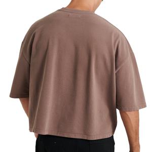 Venta al por mayor 100% algodón camisetas de los hombres de corte suelto transpirable y impreso Unisex de gran tamaño camiseta de moda estilos en blanco - Product Image 2