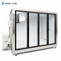 Chambre froide vitrée à LED pour boissons, présentoir de boissons, chambre froide pour spiritueux, bière, vin, chambre de stockage réfrigérée, taille personnalisée