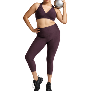 Ensemble de yoga grande taille avec tissu extensible taille haute, tenue de sport active de soutien pour l'entraînement en salle de sport pour femmes - Product Image 1