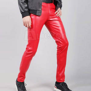 ขายกางเกงหนังผู้ชายวัสดุทนทานกางเกงหนังน้ำหนักเบา - Product Image 3