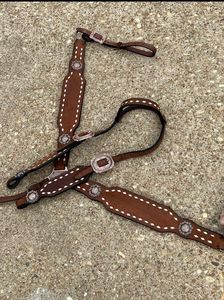 Serre-tête et collier de poitrine en cuir de crocodile indien de luxe pour l'entraînement et l'équitation du fournisseur indien - Product Image 4