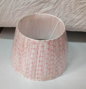 ผ้าลินินพิมพ์ลายบล็อคสีชมพูอ่อนต้องการมากเฉดสีโคมไฟหรูหราทันสมัยอบอุ่นบรรยากาศสบายๆในร่มสำหรับที่คลุมไฟ - Product Image 1