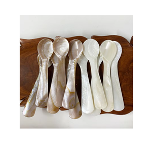 Natural Shell Spoon Vaisselle faite à la main pour les repas et les cadeaux - Product Image 5