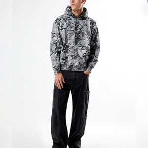 Sweat à capuche respirant Logo personnalisé Vente en gros Pull en mélange de coton Sweat à capuche homme surdimensionné - Product Image 2