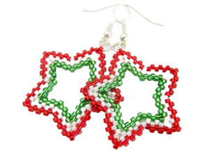 Pendientes de Reno Hechos a Mano con Cuentas, Diseño Navideño de Ciervo, Punto de Ladrillo, Diferentes Pendientes con Acero Inoxidable de Glowin Fashion - Product Image 3