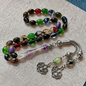 ISLAMIC Turquoise Rosary Designed Tasbih Prayer Accessories Wholesale Tasbih with Natural Resin Bead Shapes Prayer Beads - Product Image 5