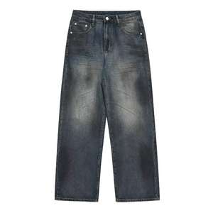 Jean pour homme surdimensionné, jean ample personnalisé, pantalon en denim délavé noir surdimensionné, style vintage, pantalon en denim de style skate - Product Image 4