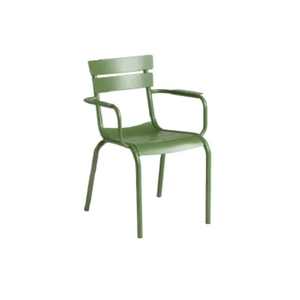 Silla de Comedor Moderna de Aluminio Metálico Aldero con Recubrimiento Electrostático en Polvo, Ligera y Apilable para Uso en Interiores y Exteriores - Product Image 1