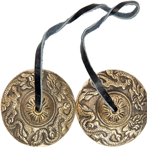 Platillos espirituales sonido curativo Tingsha Bell Tingsha Cymbals tibetano símbolo de la suerte en relieve meditación Yoga Bell Chimes al por mayor - Product Image 1