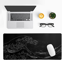 Tapis de protection multifonctionnel pour bureau d'ordinateur, grand tapis de souris pour clavier et souris avec surface lisse résistante à l'eau