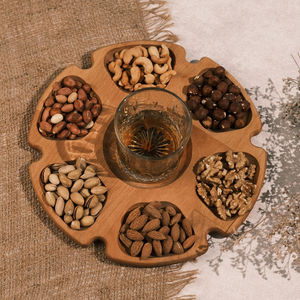 ถาดไม้ใส่ขนมขบเคี้ยวสำหรับตกแต่งบ้านถาดเสิร์ฟขนมหลายช่องถาดเสิร์ฟสำหรับงานแต่งงานและงานอีเว้นท์ - Product Image 1