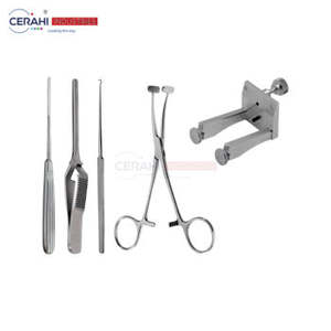 Articulateurs de chirurgie craniomaxillofaciale Modèle de machinerie Comprend des pinces à côtes Tessier Skin Hook Scalp Clamp Instruments Base - Product Image 1