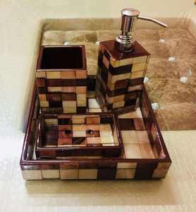 Ensemble de salle de bain classique éco-responsable TIMELESS CRAFT, incrustation de nacre naturelle, design personnalisé, modèle TC-718 pour la maison et l'hôtel - Product Image 2