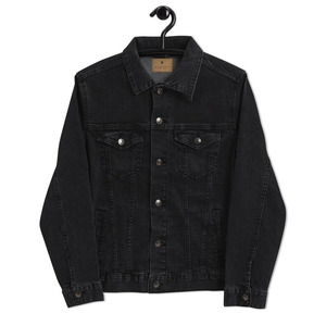 Mens Ripped <b>Black</b> Denim <b>Jacket</b> Distressed Outerwear for Casual Fashion - Product Image 1