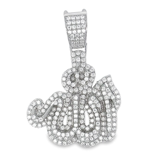 Colgante de plata con moissanita VVS de 4.47 CTW, chapado en oro rosa, joyería Hip Hop brillante, colgante de letra con micro pavé de circonitas para hombre - Product Image 1