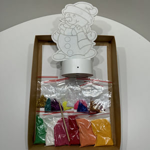 Kit de peinture de sable avec lumière et télécommande pour enfants "Bonhomme de neige" - Product Image 2