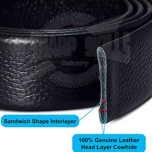 เข็มขัดหนังผู้ชายดีไซน์ใหม่ขายส่ง คุณภาพสูง หัวเข็มขัดสแตนเลส สำหรับกางเกงยีนส์ ปรับความยาวและสีได้ - Product Image 4