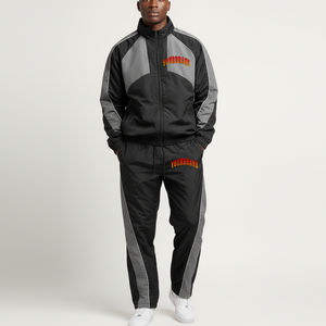 Survêtements en nylon de luxe tendance et personnalisés, ensemble 2 pièces, coupe-vent patchwork, survêtements amples pour hommes, vente chaude 2026 - Product Image 6