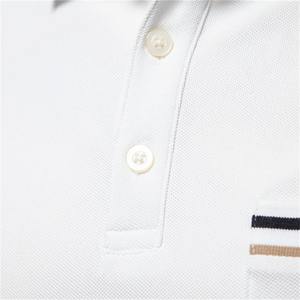 Polo clásico de Color sólido para hombre 2025, Polo de manga corta para hombre, Polo social informal de negocios de alta calidad para hombre con bolsillo - Product Image 2