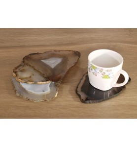 Good Selling Tableware Accessories <b>Agate</b> <b>Coaster</b> With Gold Electroplated <b>Agate</b> Slice at Wholesale Price with Premium Quality - Product Image 3