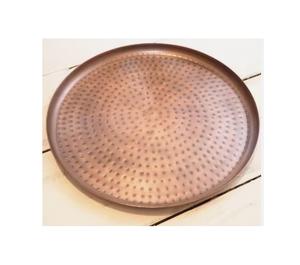 ถาดเสิร์ฟหรือถาดเสิร์ฟอาหารโลหะรูปทรงกลมทำจากทองแดงทุบสำหรับโรงแรมร้านอาหารและสามารถปรับแต่งห้องอาหารได้ - Product Image 6