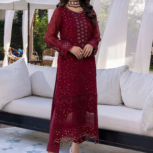 Latest Best Quality Pakistani Bridal Party Wear Women's 3-Piece Chiffon <b>Dress</b> Salwar Kameez Collection Customized Color All - Product Image 1