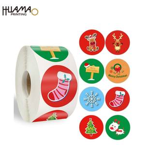 ชุดสติกเกอร์คริสต์มาส Huamao 50/100 ชิ้น สติกเกอร์ไวนิลกันน้ำลายซานต้า เกล็ดหิมะ กวางเรนเดียร์ สำหรับงานปาร์ตี้วันหยุด - Product Image 2
