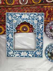 Accent décoratif élégant de miroir d'incrustation de nacre fait à la main de luxe pour des maisons et des hôtels de boutique - Product Image 2