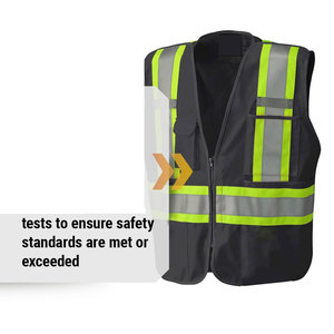 Gilet de sécurité de couleur vive avec ajustement réglable et bandes réfléchissantes pour la sécurité du trafic et du chantier Gilet de sécurité utilitaire - Product Image 3