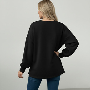 เสื้อสเวตเชิ้ตผ้าฝ้ายสำหรับผู้หญิงพิมพ์ลายโลโก้ตามสั่ง - Product Image 6