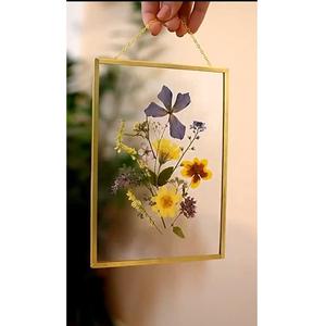 Ameublement personnalité décoration créative fer verre géométrique métal et verre cadre Photo avec chaîne pour suspension murale - Product Image 3