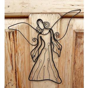 Ornement de Noël suspendu en fer forgé noir de haute qualité fait à la main avec un design personnalisé pour la décoration de la maison pendant les fêtes - Product Image 4