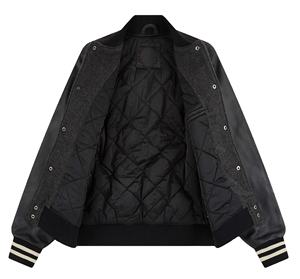 Venta al por mayor Cuerpo de lana Mangas de cuero genuino Varsity Letterman Chaqueta Fabricante CollegeBaseballjacket para hombres - Product Image 3