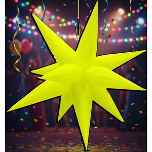 Estrella Multipunta Verde Neón 67Cm Decoraciones para Fiestas Bolsa de 12 Piezas - Product Image 3