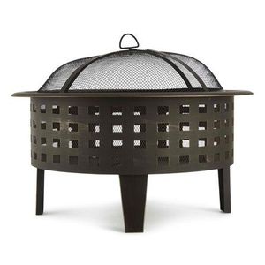 Old-style iron <b>fire</b> <b>pit</b> with round base and vintage aesthetic for outdoor <b>fire</b> warmth during cool seasons - Product Image 3