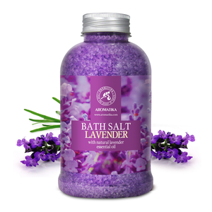 Aromatika Sal Marina Natural de Lavanda 600g para Baño Corporal con Aceite Esencial Relajante para el Cuidado de la Piel - Product Image 1