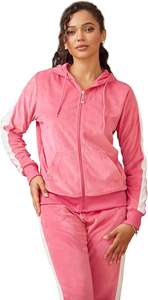 Survêtement en velours confortable pour femme | Survêtement à capuche 2 pièces | Tenue d'hiver chaude et élégante | Fabricant et exportateur sur mesure - Product Image 2